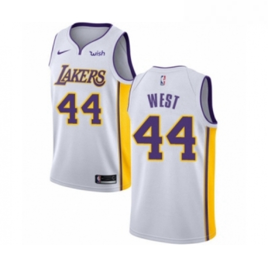 Womens Los Angeles Lakers 44 Jerry West Authentic White Basketba