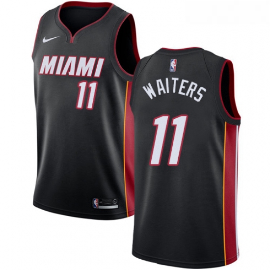 Womens Nike Miami Heat 11 Dion Waiters Swingman Black Road NBA J