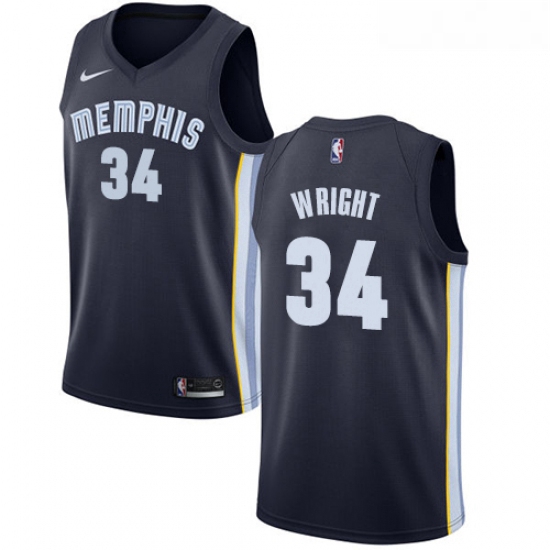 Womens Nike Memphis Grizzlies 34 Brandan Wright Swingman Navy Bl