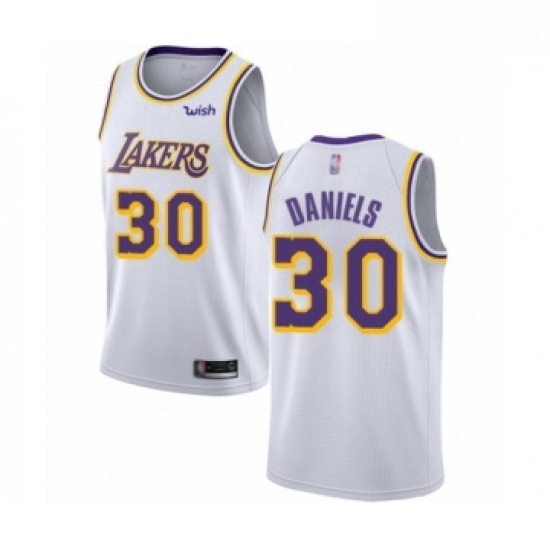 Womens Los Angeles Lakers 30 Troy Daniels Authentic White Basketball Jersey Association Edition