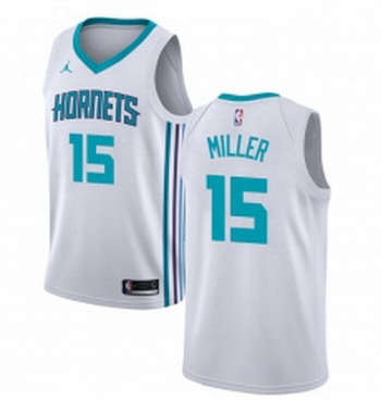 Womens Nike Jordan Charlotte Hornets 15 Percy Miller Swingman White NBA Jersey Association Edition