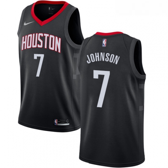 Womens Nike Houston Rockets 7 Joe Johnson Swingman Black NBA Jersey Statement Edition