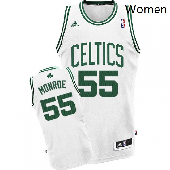 Womens Adidas Boston Celtics 55 Greg Monroe Swingman White Home NBA Jersey