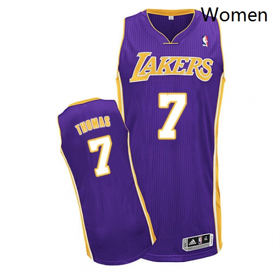 Womens Adidas Los Angeles Lakers 7 Isaiah Thomas Authentic Purple Road NBA Jersey