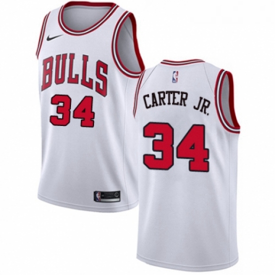 Womens Nike Chicago Bulls 34 Wendell Carter Jr Authentic White NBA Jersey Association Edition