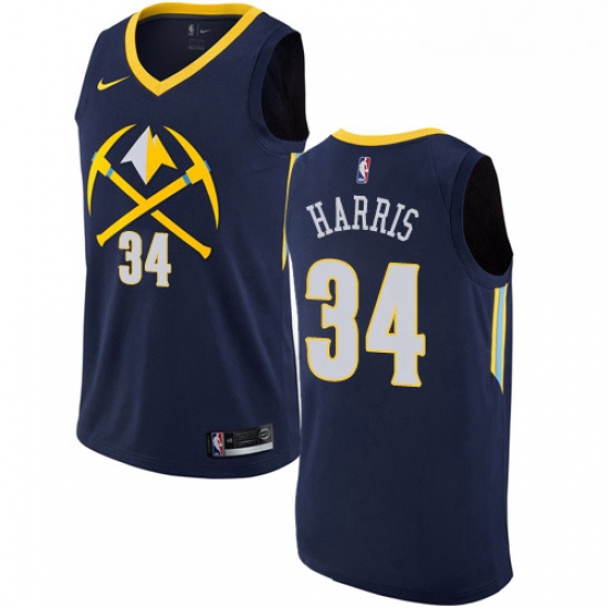 Womens Nike Denver Nuggets 34 Devin Harris Swingman Navy Blue NBA Jersey City Edition