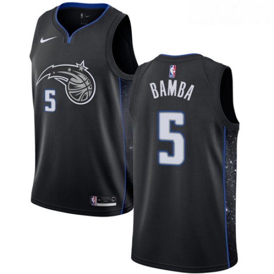 Womens Nike Orlando Magic 5 Mohamed Bamba Swingman Black NBA Jersey City Edition