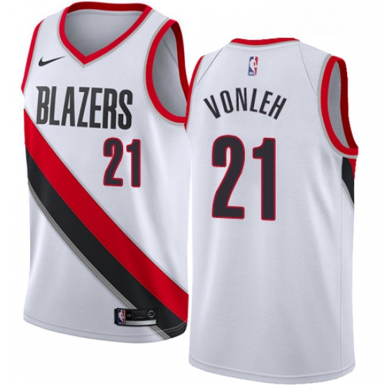 Womens Nike Portland Trail Blazers 21 Noah Vonleh Authentic White Home NBA Jersey Association Editio