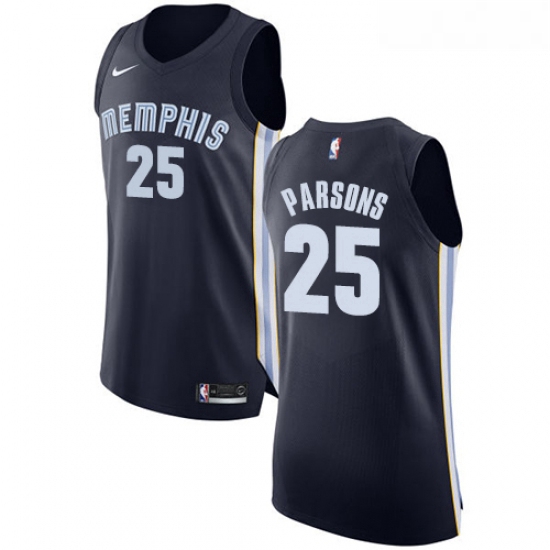 Womens Nike Memphis Grizzlies 25 Chandler Parsons Authentic Navy Blue Road NBA Jersey Icon Edition