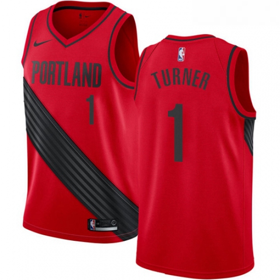 Womens Nike Portland Trail Blazers 1 Evan Turner Swingman Red Al