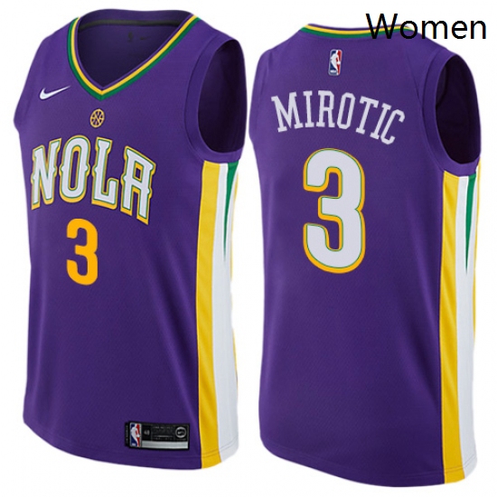 Womens Nike New Orleans Pelicans 3 Nikola Mirotic Swingman Purpl