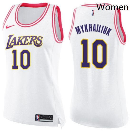Womens Nike Los Angeles Lakers 10 Sviatoslav Mykhailiuk Swingman