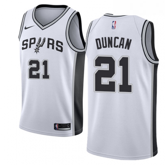 Womens Nike San Antonio Spurs 21 Tim Duncan Authentic White Home
