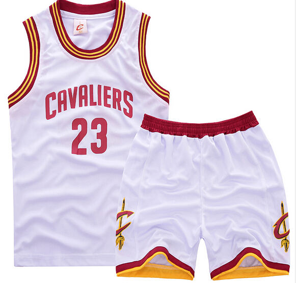 youth Cleveland Cavaliers 23# Lebron James White Suit Sets