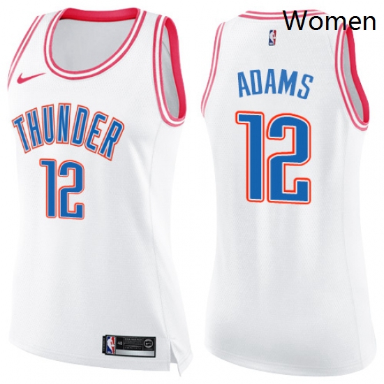 Womens Nike Oklahoma City Thunder 12 Steven Adams Swingman White