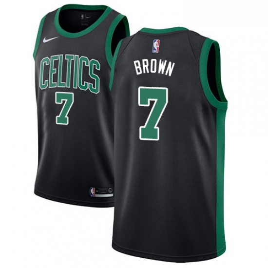 Youth Adidas Boston Celtics 7 Jaylen Brown Swingman Black NBA Je