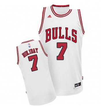 Youth Adidas Chicago Bulls 7 Justin Holiday Swingman White Home NBA Jersey