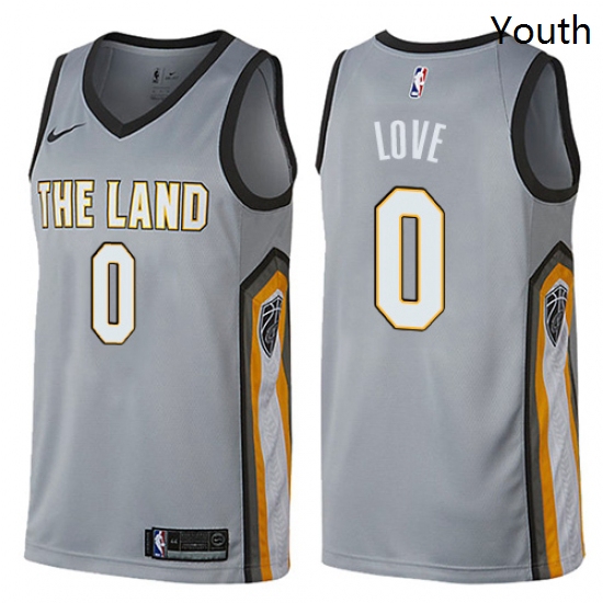 Youth Nike Cleveland Cavaliers 0 Kevin Love Swingman Gray NBA Je