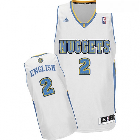 Youth Adidas Denver Nuggets 2 Alex English Swingman White Home N