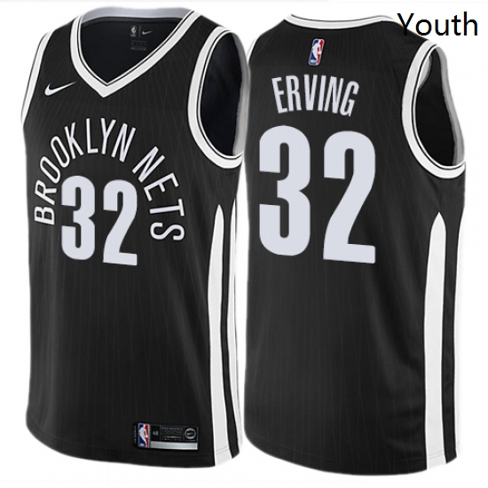 Youth Nike Brooklyn Nets 32 Julius Erving Swingman Black NBA Jer