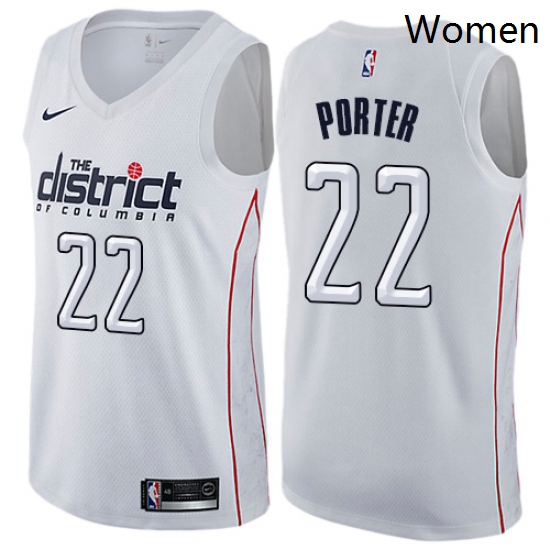 Womens Nike Washington Wizards 22 Otto Porter Swingman White NBA Jersey City Edition