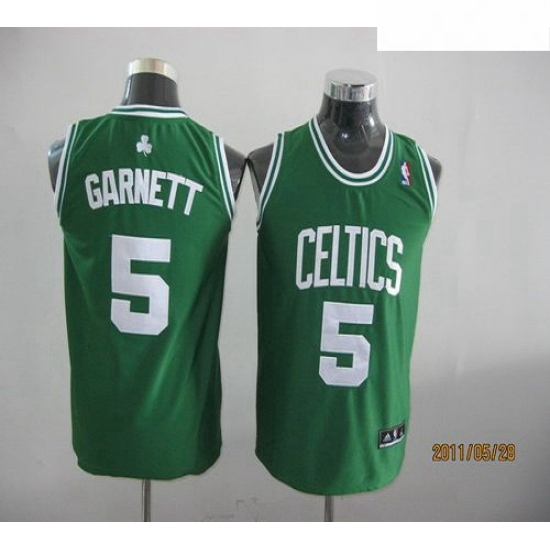 Celtics 5 Kevin Garnett Green Stitched Youth NBA Jersey