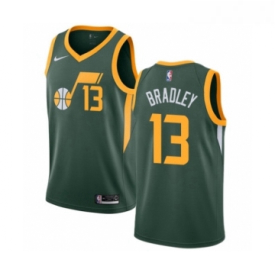 Womens Nike Utah Jazz 13 Tony Bradley Green Swingman Jersey Earned Edition