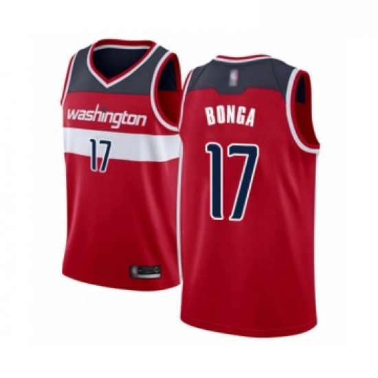 Womens Washington Wizards 17 Isaac Bonga Swingman Red Basketball Jersey Icon Edition