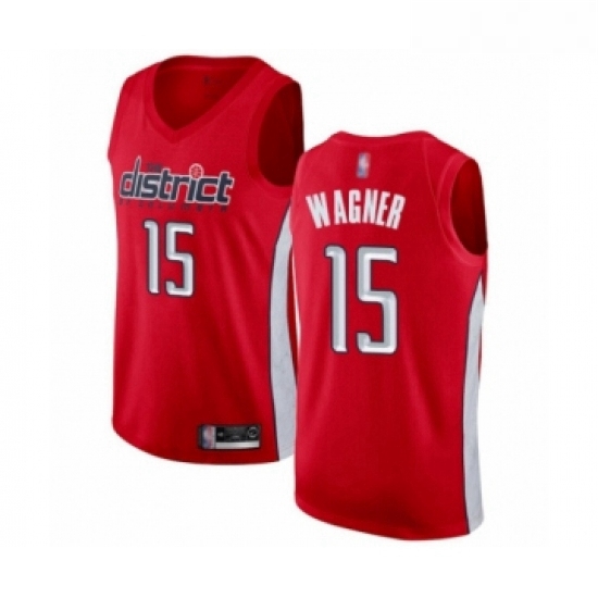 Womens Washington Wizards 15 Moritz Wagner Red Swingman Jersey Earned Edition