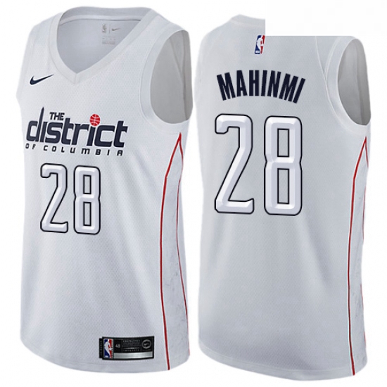 Womens Nike Washington Wizards 28 Ian Mahinmi Swingman White NBA Jersey City Edition