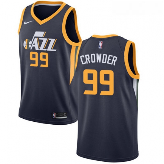 Womens Nike Utah Jazz 99 Jae Crowder Swingman Navy Blue Road NBA Jersey Icon Edition