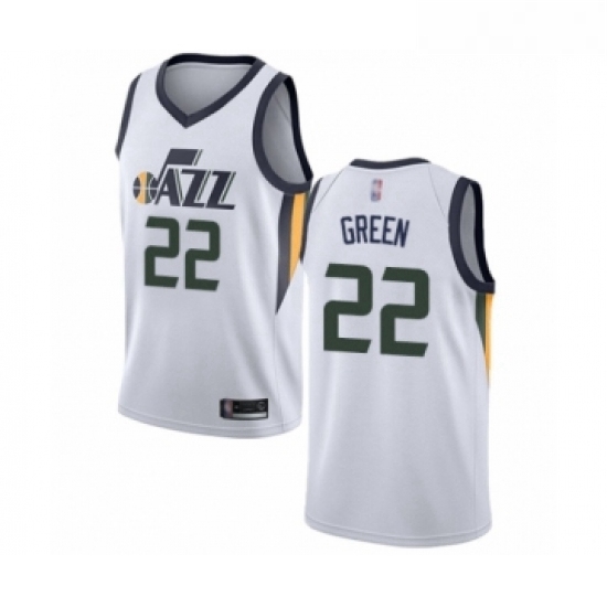 Womens Utah Jazz 22 Jeff Green Swingman White Basketball Jersey Association Edition