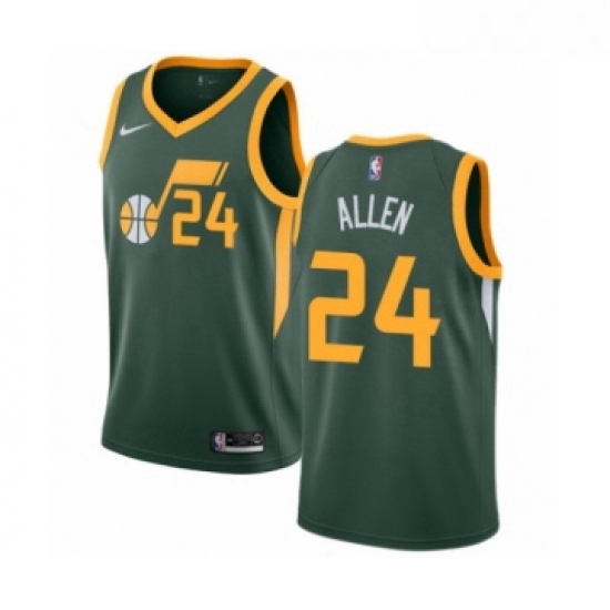 Womens Nike Utah Jazz 24 Grayson Allen Green Swingman Jersey Earned Edition