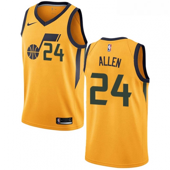 Womens Nike Utah Jazz 24 Grayson Allen Swingman Gold NBA Jersey Statement Edition