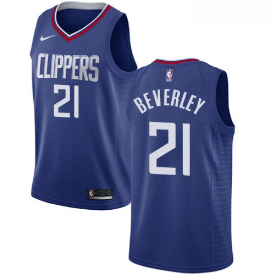 Womens Nike Los Angeles Clippers 21 Patrick Beverley Swingman Blue Road NBA Jersey Icon Edition