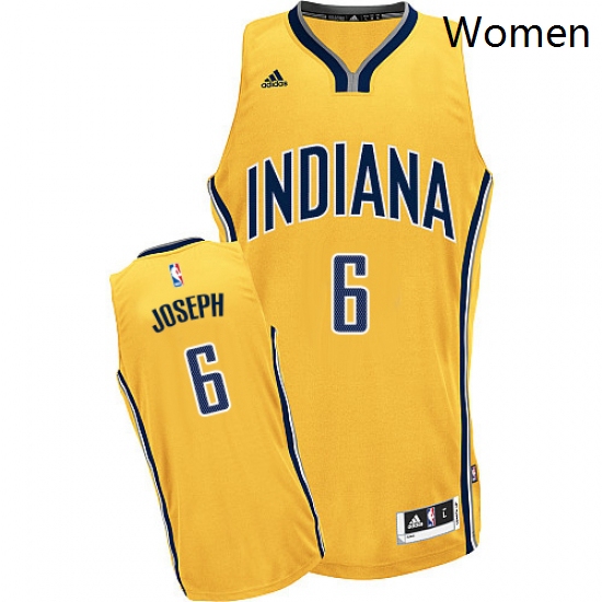 Womens Adidas Indiana Pacers 6 Cory Joseph Swingman Gold Alternate NBA Jersey