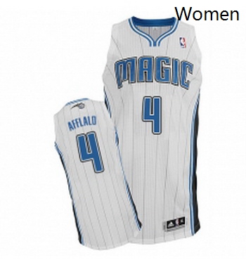 Womens Adidas Orlando Magic 4 Arron Afflalo Authentic White Home NBA Jersey