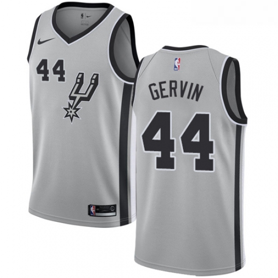 Womens Nike San Antonio Spurs 44 George Gervin Swingman Silver Alternate NBA Jersey Statement Editio