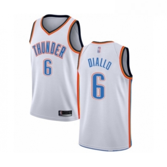 Womens Oklahoma City Thunder 6 Hamidou Diallo Swingman White Basketball Jersey Association Edition