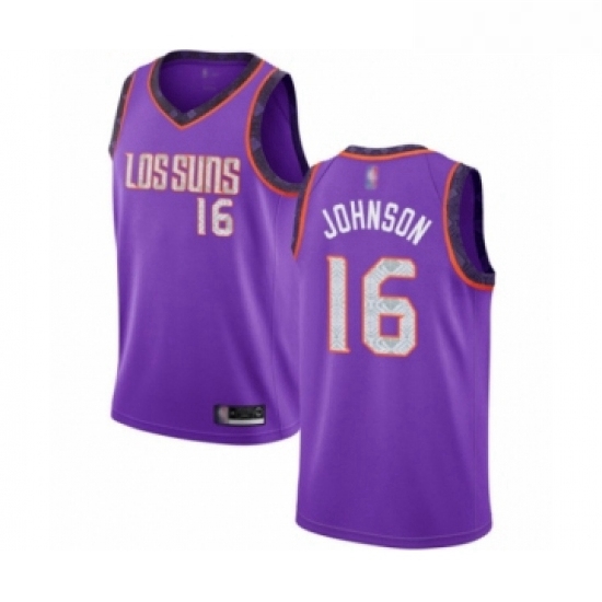 Womens Phoenix Suns 16 Tyler Johnson Swingman Purple Basketball Jersey 2018 19 City Edition