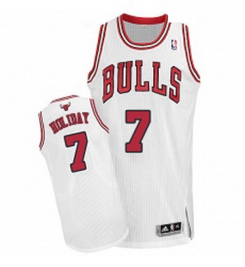 Youth Adidas Chicago Bulls 7 Justin Holiday Authentic White Home NBA Jersey