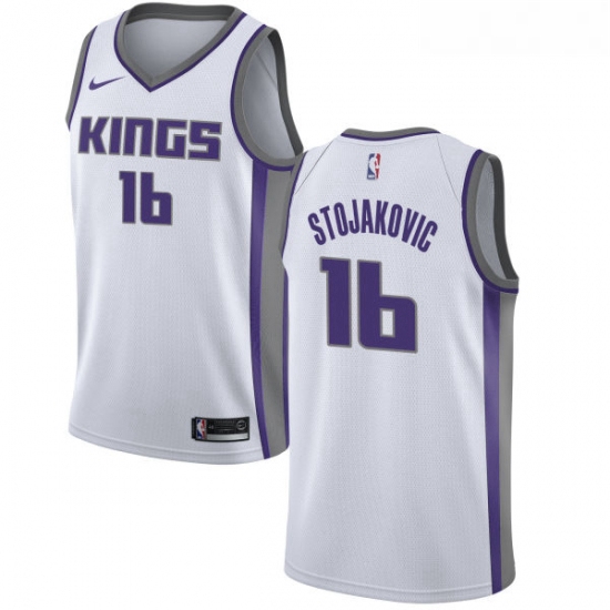 Womens Nike Sacramento Kings 16 Peja Stojakovic Swingman White NBA Jersey Association Edition