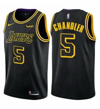 Womens Nike Los Angeles Lakers 5 Tyson Chandler Swingman Black NBA Jersey City Edition