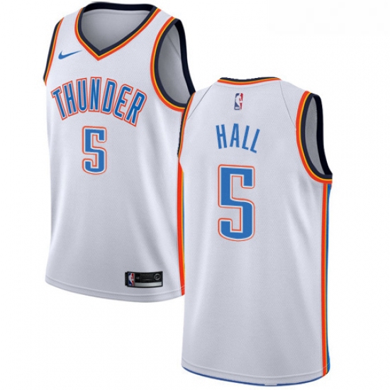 Womens Nike Oklahoma City Thunder 5 Devon Hall Swingman White NBA Jersey Association Edition