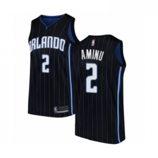 Womens Orlando Magic 2 Al Farouq Aminu Swingman Black Basketball Jersey Statement Edition