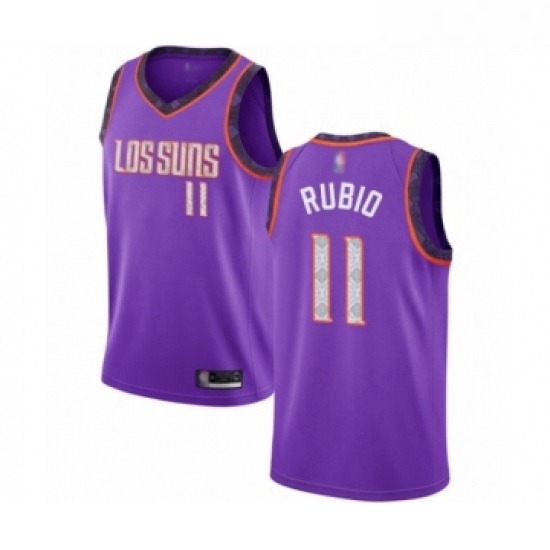 Womens Phoenix Suns 11 Ricky Rubio Swingman Purple Basketball Jersey 2018 19 City Edition