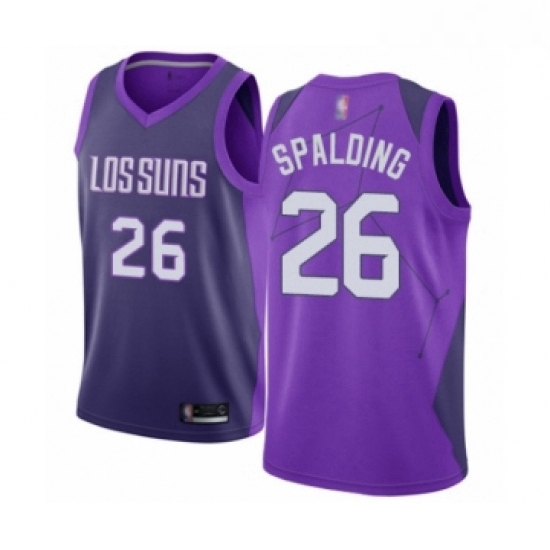 Womens Phoenix Suns 26 Ray Spalding Swingman Purple Basketball Jersey City Edition