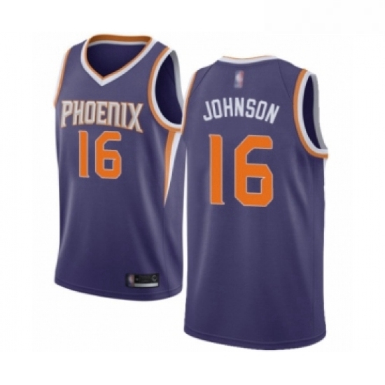 Womens Phoenix Suns 16 Tyler Johnson Swingman Purple Basketball Jersey Icon Edition