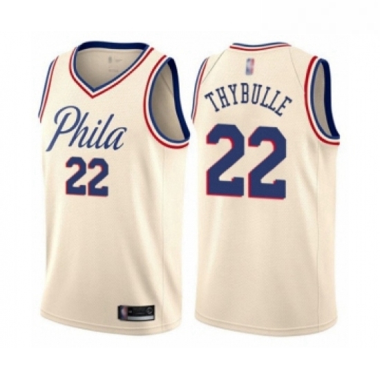 Womens Philadelphia 76ers 22 Mattise Thybulle Swingman Cream Basketball Jersey City Edition