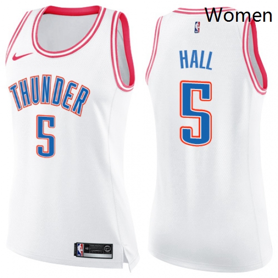 Womens Nike Oklahoma City Thunder 5 Devon Hall Swingman Whit Pin